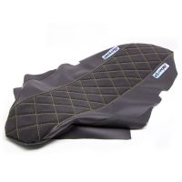Funda de asiento MOST Evo Yamaha DT 50 Negro – Costuras amarillas