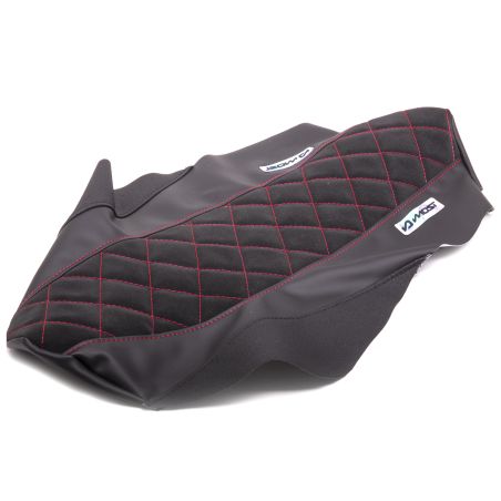 Funda de asiento MOST Evo Rieju MRT Negro – Costuras rojas