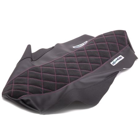 Funda de asiento MOST Evo Rieju MRT Negro – Costuras rosas