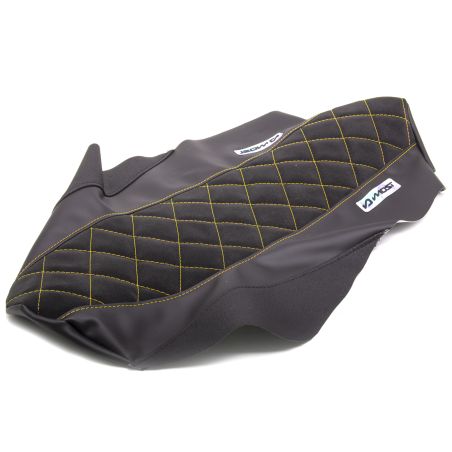 Funda de asiento MOST Evo Rieju MRT Negro – Costuras amarillas