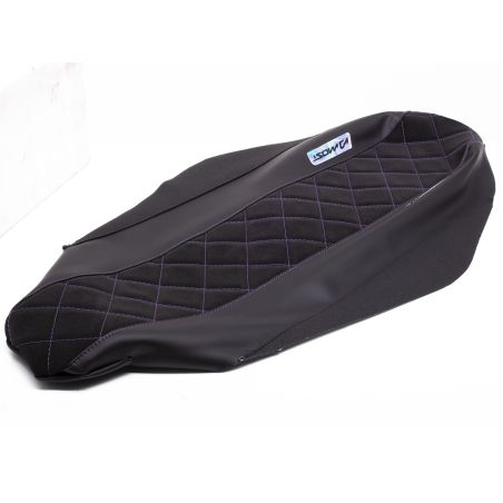 Funda de asiento Most Evo negra costuras violetas Fantic 50 2007 2025