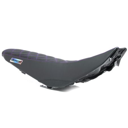 Funda de asiento Most Evo negra costuras violetas Derbi Senda Gilera SMT 2011 2017