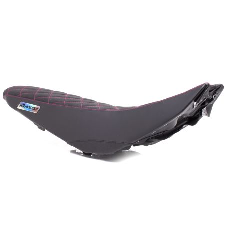 Funda de asiento Most Evo negra costuras rosas Derbi Senda Gilera SMT 2011 2017