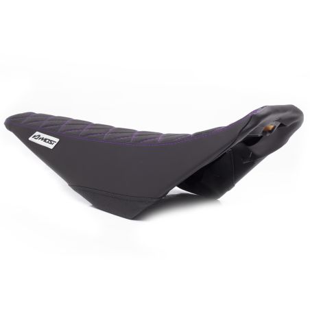 Funda de asiento MOST Evo Beta RR Negro – Costuras violetas