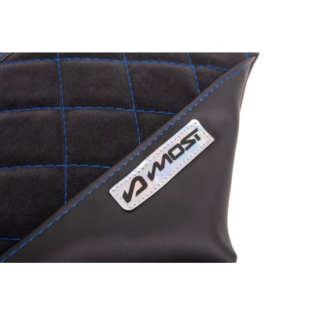 Funda de asiento MOST Evo Beta RR Negro – Costuras azules