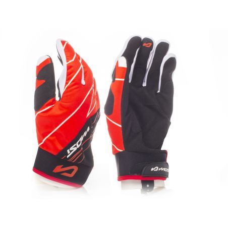 Guante cross Most Racing rojo talla L con palma Nubuck y tejido Skinfit