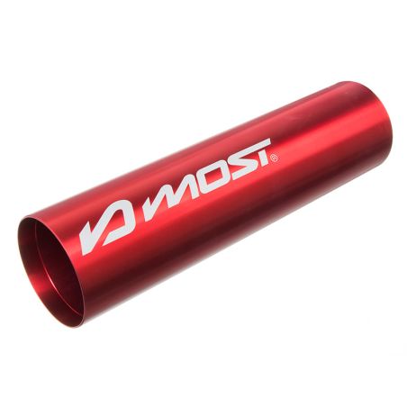 Enveloppe de silencieux Most aluminium moto rouge