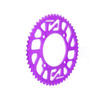 Corona MOST Crown 428 53 dientes Beta RR 50cc 6 tornillos violeta anodizado