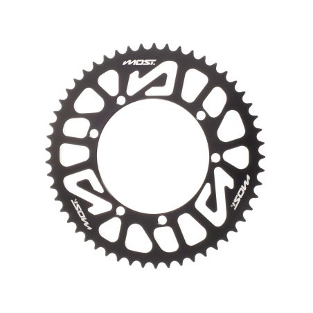 Corona MOST Crown 428 53 dientes Sherco 50cc negro anodizado 6 tornillos