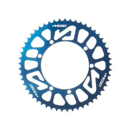 Corona MOST Crown 428 53 dientes Sherco 50cc azul anodizado 6 tornillos