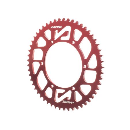 Corona MOST Crown 420 – 53 dientes Derbi DRD / GPR rojo anodizado