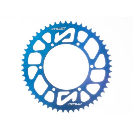 Corona MOST Crown 420 53 dientes Derbi DRD / GPR azul anodizado