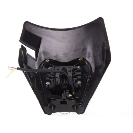 Placa de faro LED tipo KTM negra