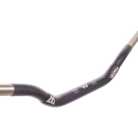 Manillar Watts sin barra, 28,6 mm, doble tubo, color negro