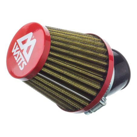 Filtre à air Watts type K&N rouge 28-35mm incliné