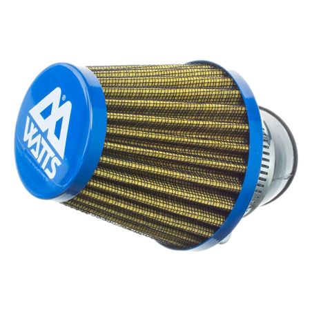 Filtre à air Watts type K&N bleu 28-35mm incliné