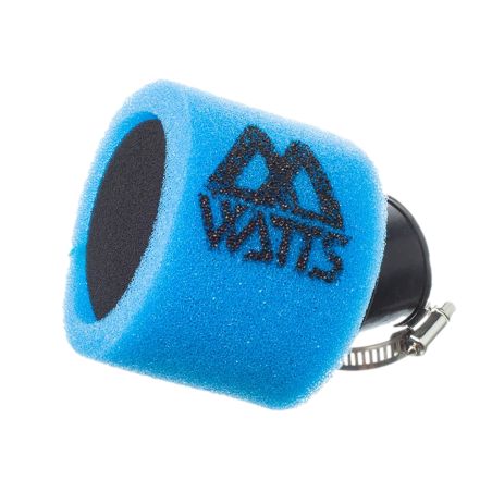 Filtre à air cross Watts mousse coudé bleu 35mm