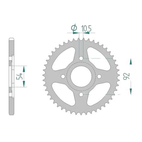 Corona Conti 420 - 47 dientes Yamaha TZR / X-Power 00-02