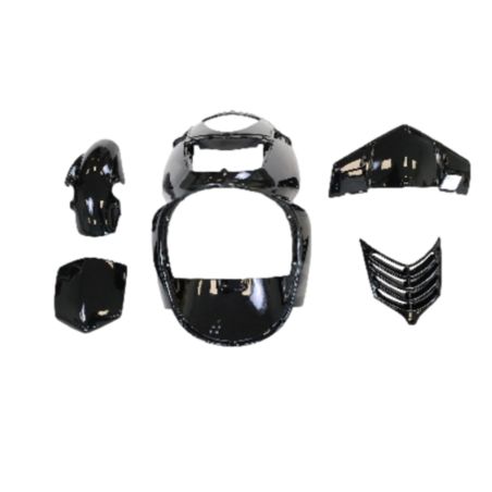 Kit de carenado TNT adaptable para Aprilia Sonic negro brillante