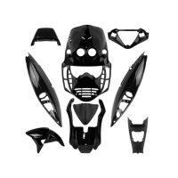 Kit de carenado TNT para Malaguti F12 negro brillante