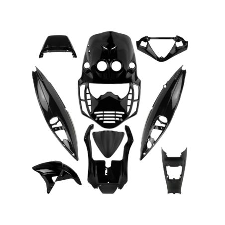 Kit de carenado TNT para Malaguti F12 negro brillante