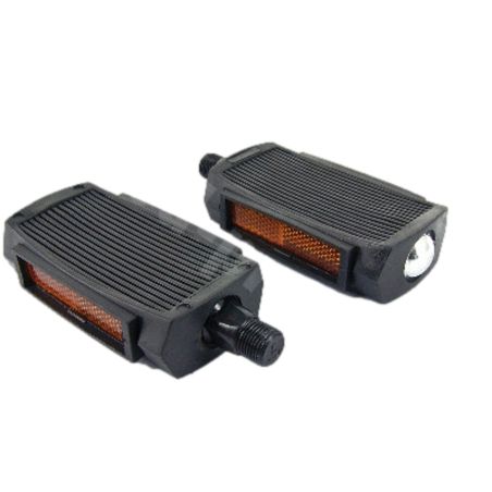 Pedales monobloque negras TNT para ciclomotor – compatibles con MBK 51, Peugeot 103 y Piaggio Ciao