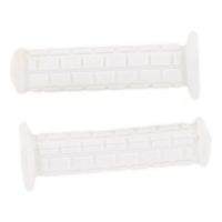 Par de recubrimientos de manillar de 130 mm para Peugeot MBK en color blanco