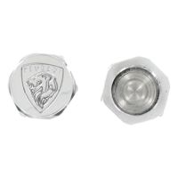 Bouchons de fourche aluminium adaptable Peugeot 103 avec logo Peugeot