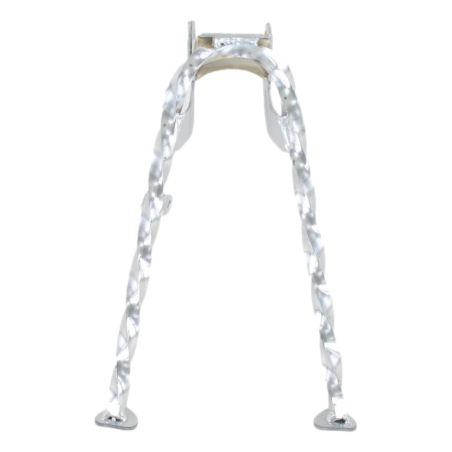 Caballete central torsionado cromado adaptable para Peugeot 103