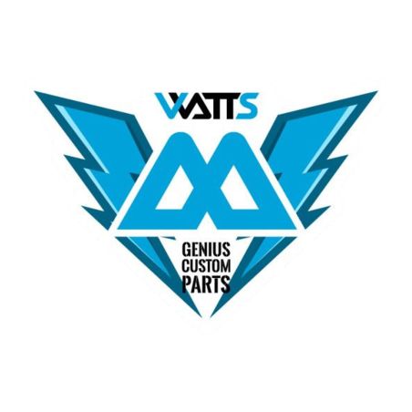 Autocollant Watts Lightning blanc