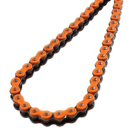 Cadena Doppler 420 134M reforzada en color naranja para moto de marchas 50cc