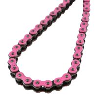 Cadena Doppler 420 134M reforzada rosa para moto de marchas