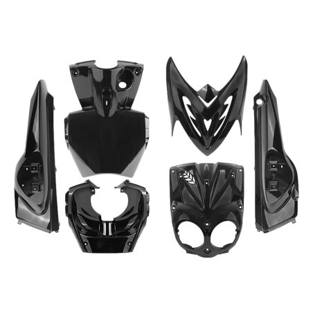 Kit Carénages / Carrosserie MBK Stunt  YAMAHA Slider - Noir Brillant 6 pièces