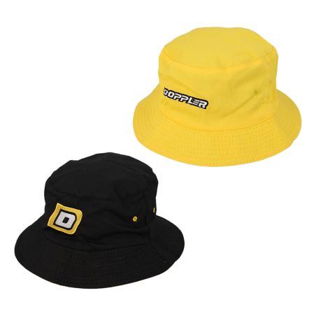 Sombrero tipo bob reversible Doppler en amarillo y negro