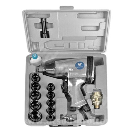 Coffret clé à choc pneumatique 1/2" ACSUD INDUSTRY + 10 douilles (9 à 27 mm)