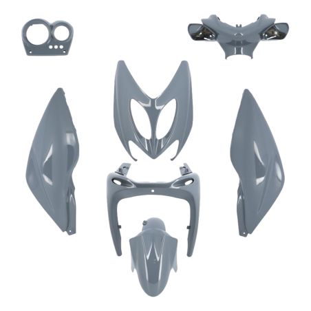Kit carénage adaptable MBK Nitro / Yamaha Aerox gris nardo foncé 7 pièces