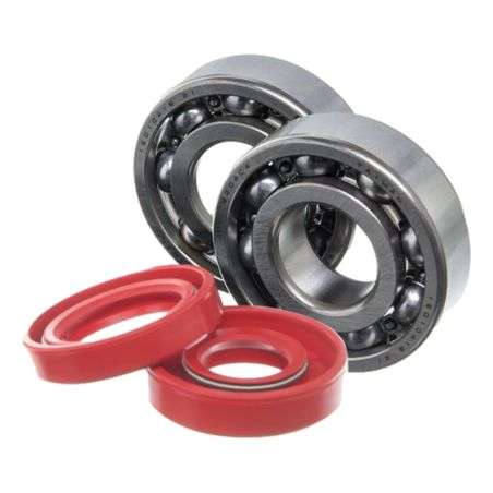 Kit de rodamientos y retenes rojos de cigüeñal Watts Minarelli AM6 (6204 C4)