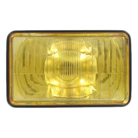 Phare avant noir universel 160mm – Culot BA20d cabochon jaune