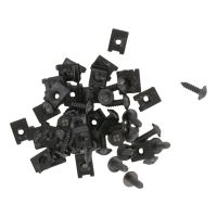 Agrafes et vis de carrosserie 4mm noire X25