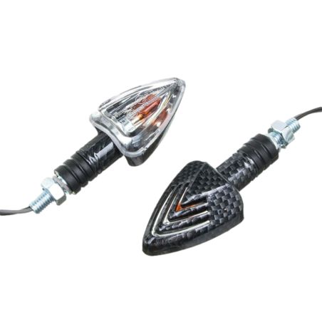 Clignotant Watts Triangle carbone transparent