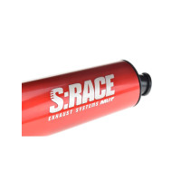 Pot d'échappement 85-100cc MVT S Race passage bas rouge Minarelli AM6