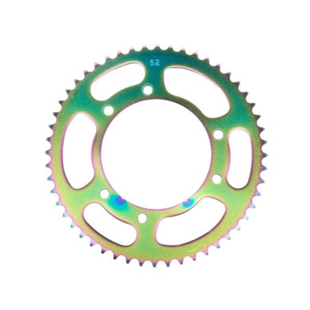 Corona acero 420 - 52 dientes Derbi Senda X-Race / X-treme / XP6 / XPS / MRT / DT Titanio Azul