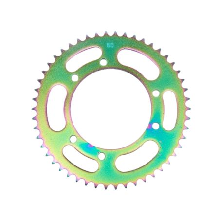 Corona acero 420 - 50 dientes Derbi Senda X-Race / X-treme / XP6 / XPS / MRT / DT Titanio Azul
