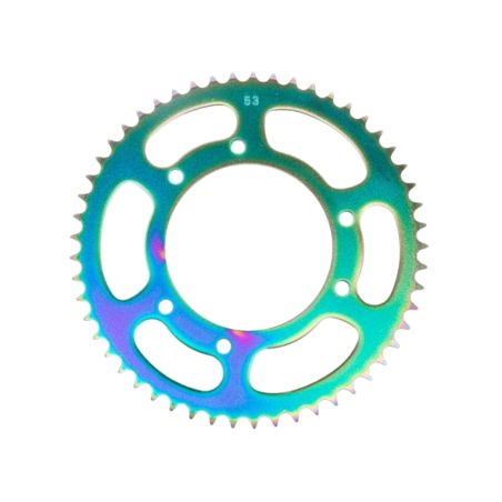 Corona de acero 420 - 53 dientes Derbi DRD Pro - Racing Titanio Azul