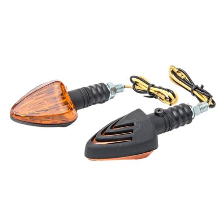 Clignotant Watts Triangle Noir transparent à ampoule