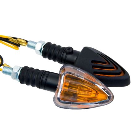 Intermitente Watts Triangular Negro con tulipa transparente y bombilla