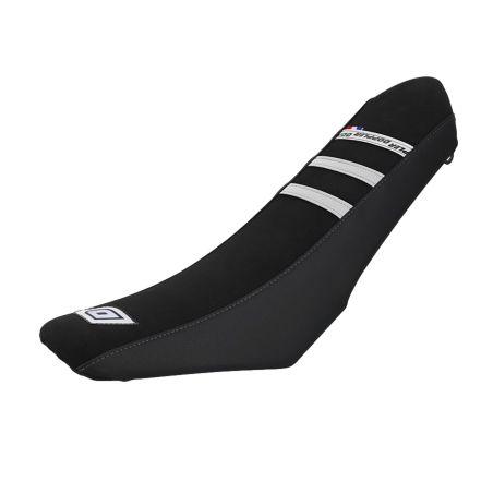 Funda de asiento Mecaboite Doppler adaptable Rieju MRT a partir de 2009 – Negro / Blanco