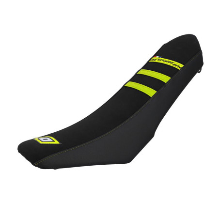 Funda de asiento Mecaboite Doppler adaptable Sherco SM-R a partir de 2013 – Negro / Amarillo Fluo