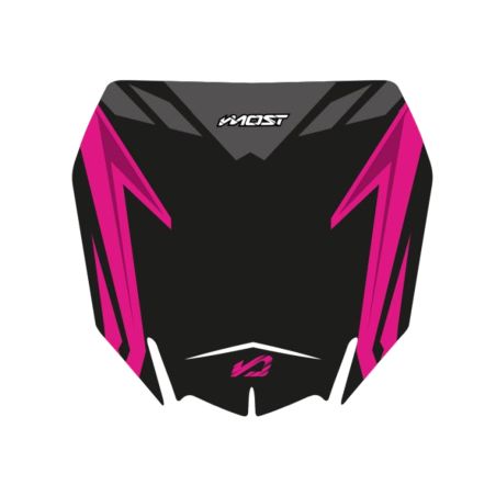 Kit de adhesivos para placa portafaro Most Yamaha 450 YZF 2018-2022 - Negro/ Rosa