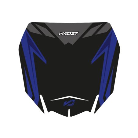 Kit de adhesivos para placa portafaro Most Yamaha 450 YZF 2018-2022 - Negro/ Azul